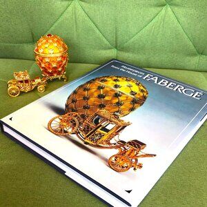 Gift Idea - Stunning Replica Faberge Easter Egg/Carriage. Plus Hardcover Book!
